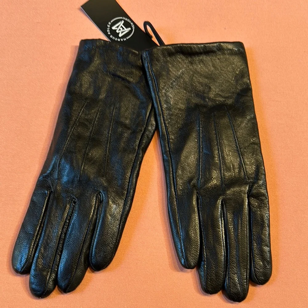 Black Leather Gloves
